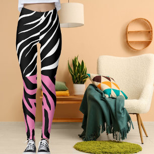 Leggings Grandes bandes personnalisées Gros chat Imprimer F