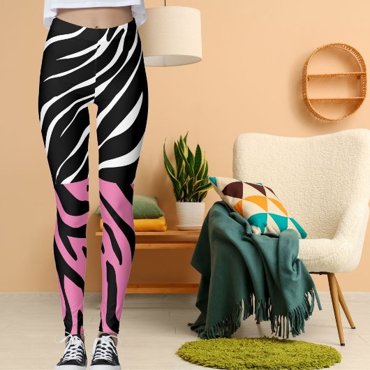 Leggings Grandes bandes personnalisées Gros chat Imprimer F