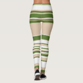 Leggings Grandes complexes - Blanc, Sable et Vert Palme (Dos)