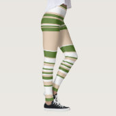 Leggings Grandes complexes - Blanc, Sable et Vert Palme (Droite)