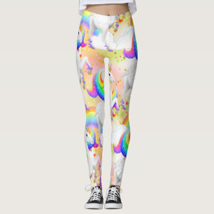 Leggings Grandes Etoiles Rainbow Unicorn Princesse de la Fo