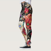 Leggings Grandes fleurs et pierres précieuses (Gauche)