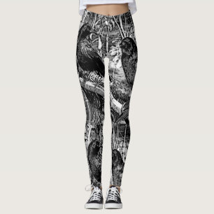 Leggings Grandes guêtres noires de corneille