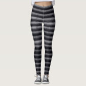 Leggings Grandes modernes Charbon noir et blanc (Devant)