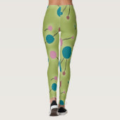 Leggings Grandes Molécules rétro-joueuses Universe Blue Gre (Dos)