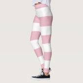 Leggings Grandes Pink, Grandes Blances, Motif Gratté (Gauche)