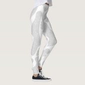 Leggings Grandes taches d'argent blanc simple (Droite)