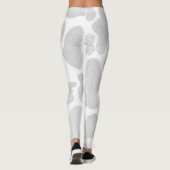 Leggings Grandes taches d'argent blanc simple (Dos)