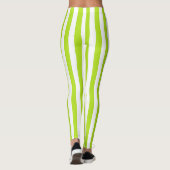 Leggings Grandes vertes et blanches de chaux verticales (Dos)
