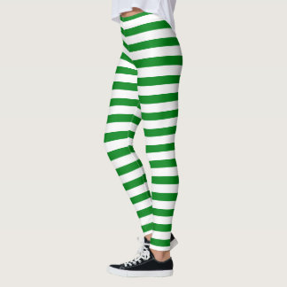 Leggings Grandes vertes et blanches Elfe de Noël Pepperment