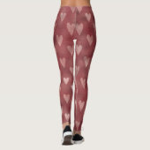 Leggings Grands cœurs doux roses (Dos)