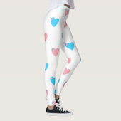 Leggings Grands Cœurs Fierté Trans (Droite)