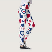 Leggings Grands Cœurs Rouges et Bleus (Droite)
