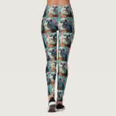 Leggings Grands Pyrénées avec coeur Roses Saint-Valentin (Dos)