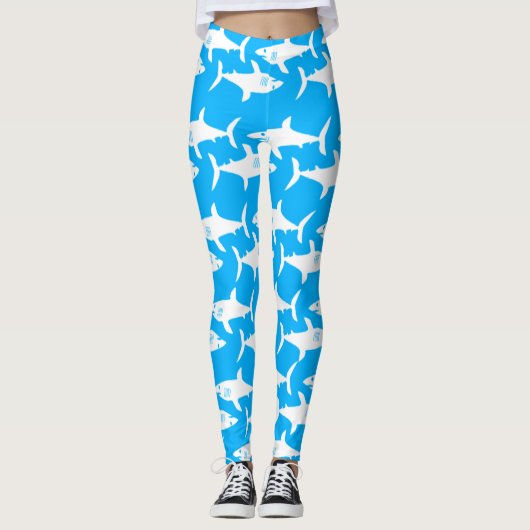 Leggings Grands requins blancs (Devant)