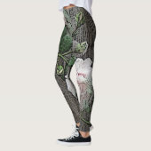 Leggings Grands Roses sur bois (Gauche)