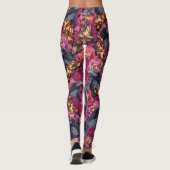 Leggings Grands Sphinxes à tête de mort gothiques corbeaux (Dos)