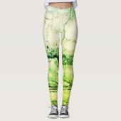 Leggings granit vert Abstrait (Devant)