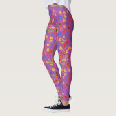 Leggings Granny florale rétro chic imprimer sur Magenta (Gauche)