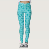 Leggings Graphique Avion en Bleu Aqua (Devant)