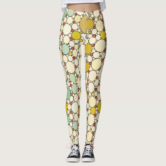 Leggings Graphique d'art de style rétro (Devant)