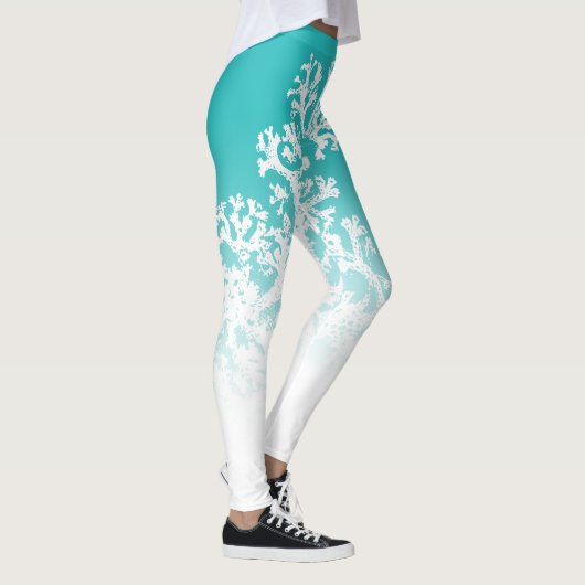 Leggings Graphique de corail bleu (Droite)
