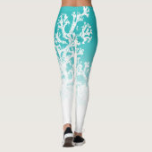 Leggings Graphique de corail bleu (Dos)