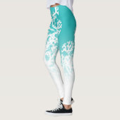 Leggings Graphique de corail bleu (Gauche)