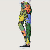 Leggings Graphique de fleur d'Aloha de Hawaii tropical (Gauche)