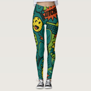 Leggings Graphique de la mascotte de terrain de basket-ball