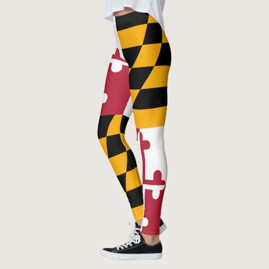 Leggings Graphique dynamique de drapeau d'état du Maryland (Gauche)