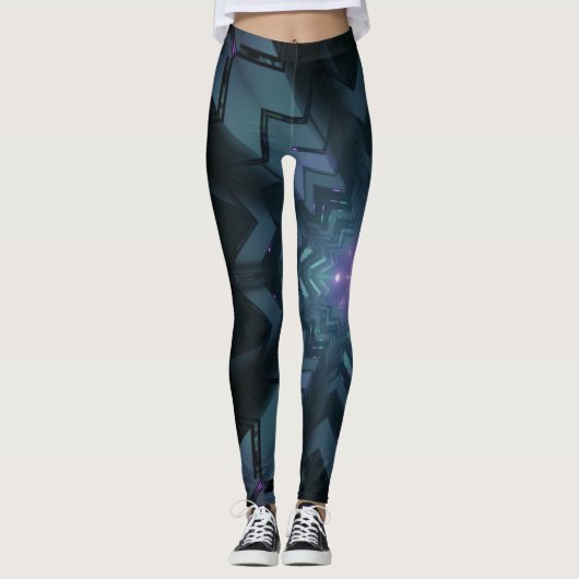 Leggings Graphique électronique numérique Abstraite (Devant)