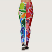 Leggings Graphique en couleurs arc-en-ciel art abstrait mod (Dos)