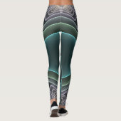 Leggings Graphique géométrique Turquoise moderne (Dos)