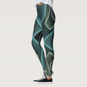 Leggings Graphique géométrique Turquoise moderne (Gauche)