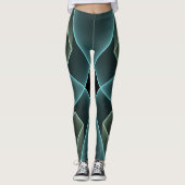 Leggings Graphique géométrique Turquoise moderne (Devant)