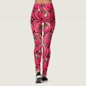 Leggings Graphique rose Art Nouveau Rennie Macintosh (Dos)