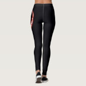 Leggings Graphique rouge de grand coup de Manta noir (Dos)