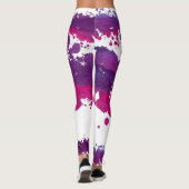 Leggings Graphique Violet rose Artistique Splashes (Dos)