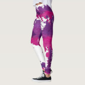 Leggings Graphique Violet rose Artistique Splashes (Gauche)