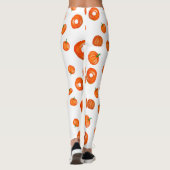 Leggings graphiques à donuts Citrouilles orange (Dos)