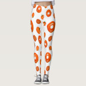 Leggings graphiques à donuts Citrouilles orange (Devant)