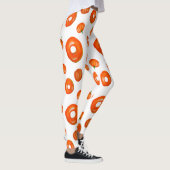 Leggings graphiques à donuts Citrouilles orange (Droite)