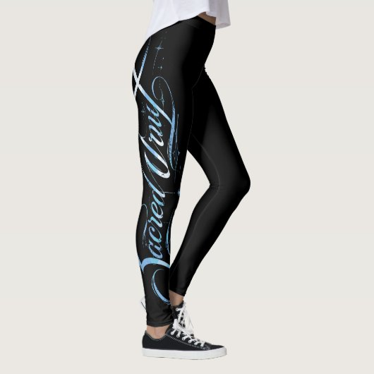 Leggings Graphisme de calligraphie céleste du Vide Sacré (Droite)