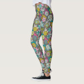 Leggings graphite des tourterelles en papier (Gauche)