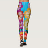 Leggings Grappe florale colorée (Dos)
