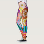 Leggings Grappe florale colorée (Gauche)