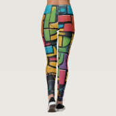 Leggings Gras Abstrait Riot Print (Dos)