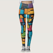 Leggings Gras Abstrait Riot Print (Devant)