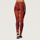 Leggings Gras Coloré Jambes rouges Abstraites Impression (Dos)